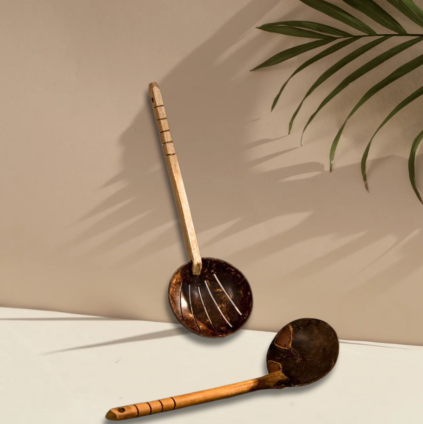 COCONUT SHELL COOKING SPOON (SET OF 2) (prepaid only)